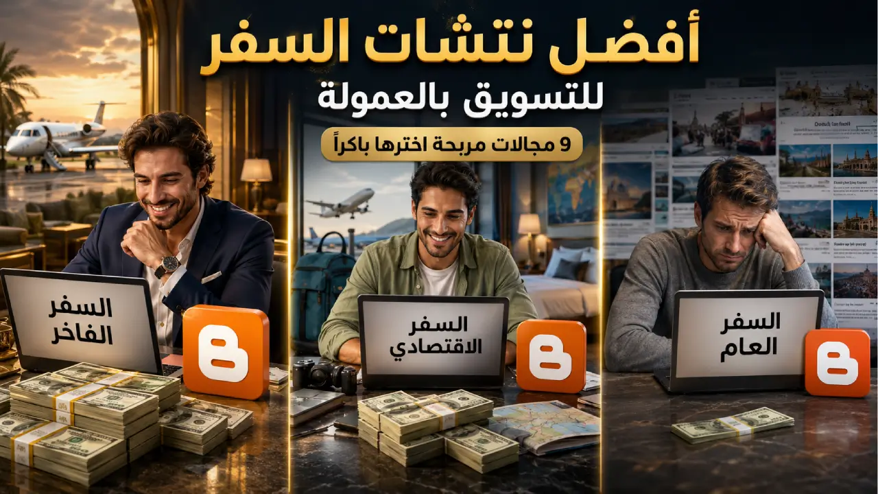 أفضل نتشات السفر للتسويق بالعمولة | 9 مجالات مربحة اخترها باكرا أفضل مجالات السفر للتسويق بالعمولة