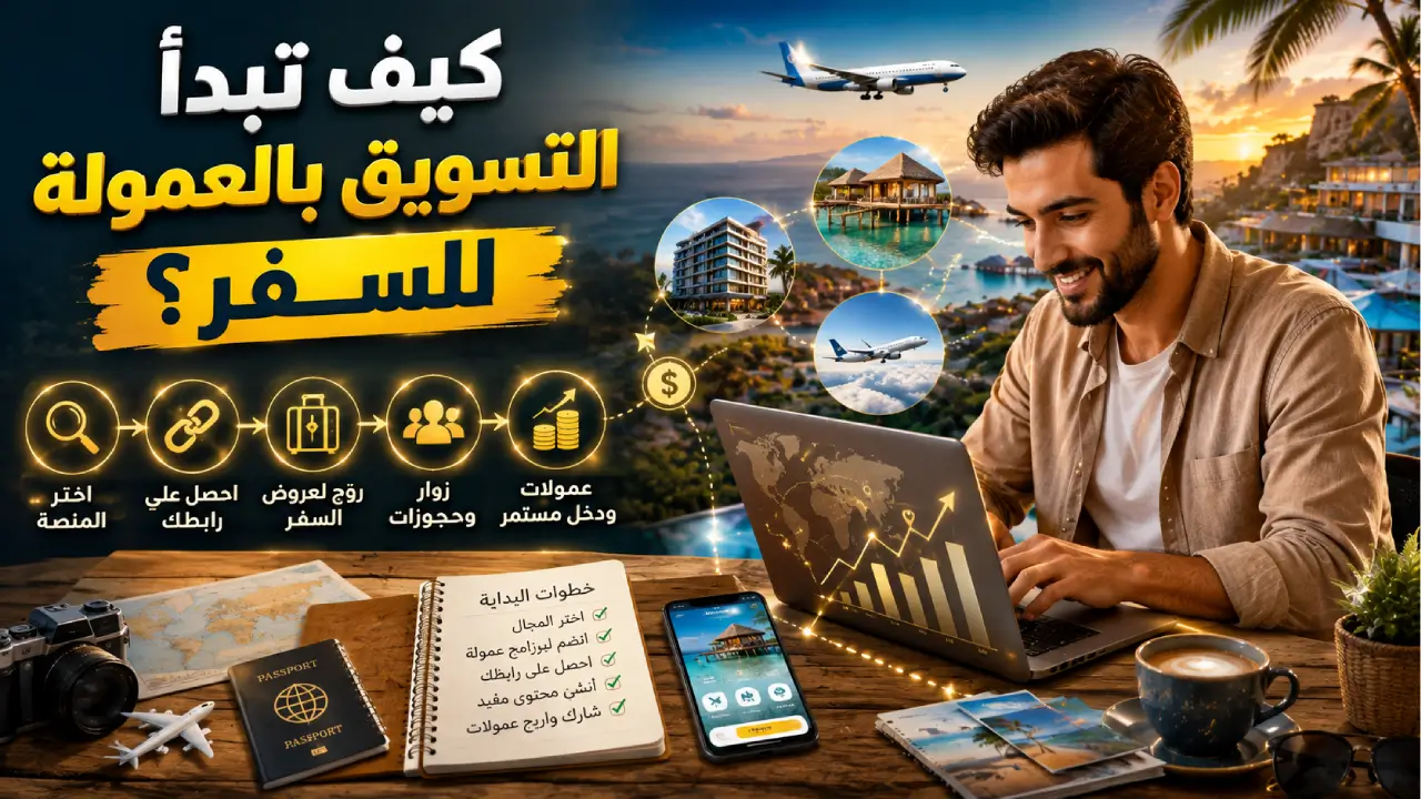 كيف تبدأ التسويق بالعمولة للسفر؟ | 7 خطوات لبناء دخل يكفيك أفضل تخصصات السفر للتسويق بالعمولة
