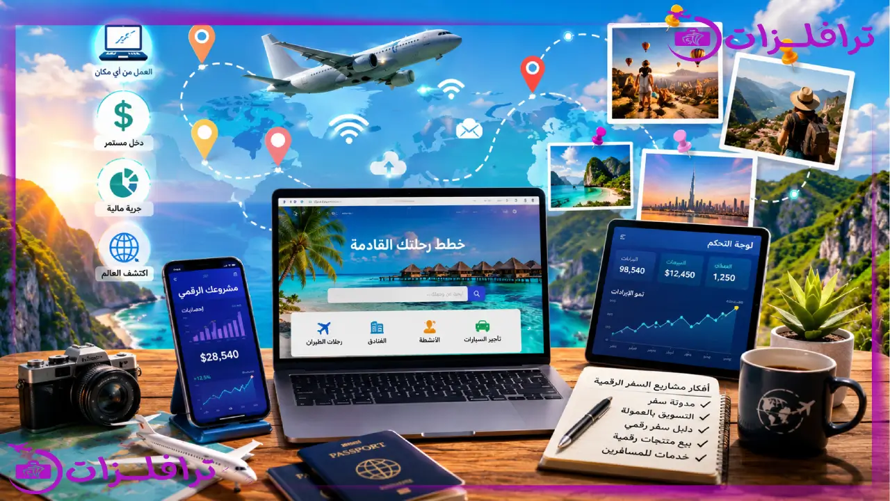 مشاريع السفر الرقمية| أفكار جديدة لصناعة دخل مستمر من السفر مشاريع إلكترونية في مجال السفر