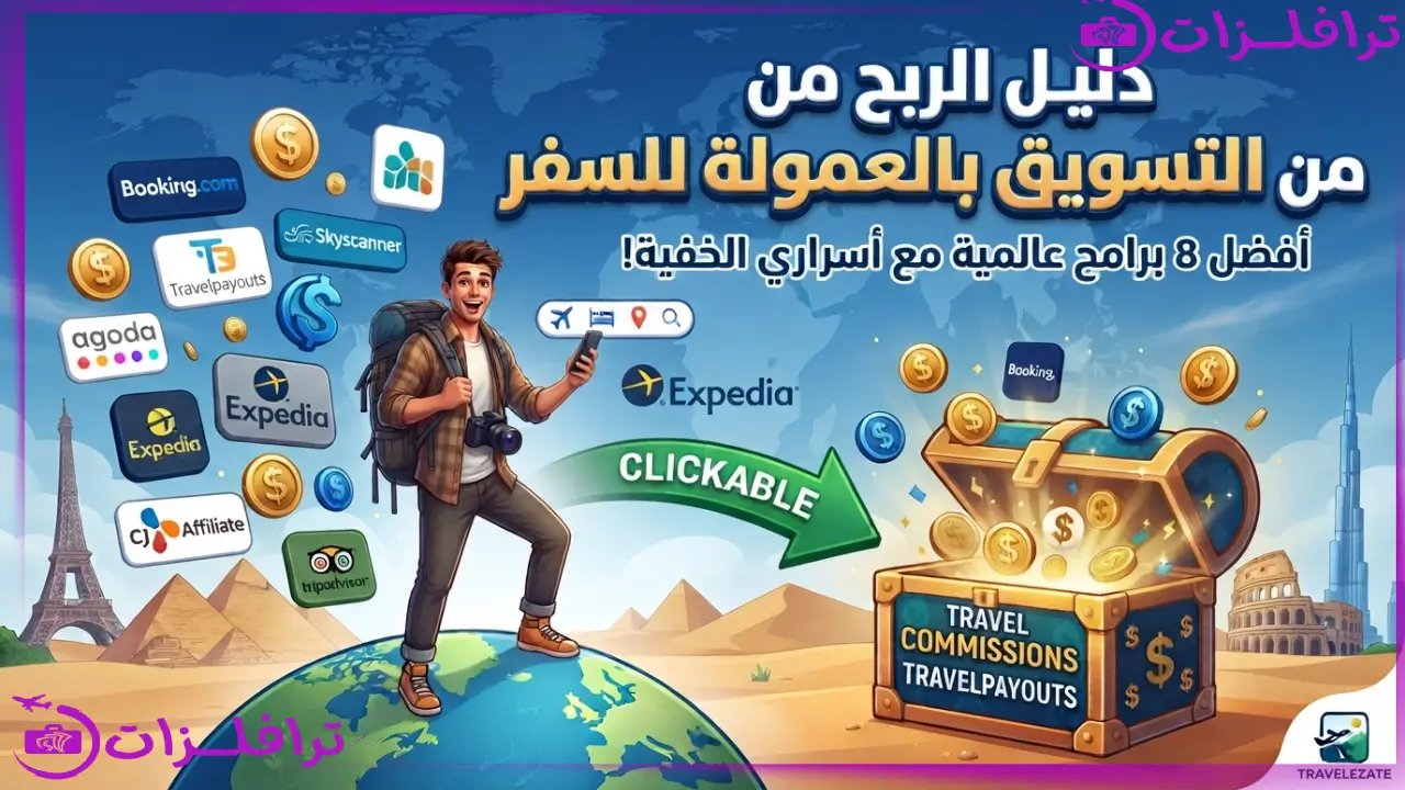 أفضل مواقع التسويق بالعمولة مجال السفر على النت | دليل شامل أفضل مواقع التسويق بالعمولة نيتش السفر