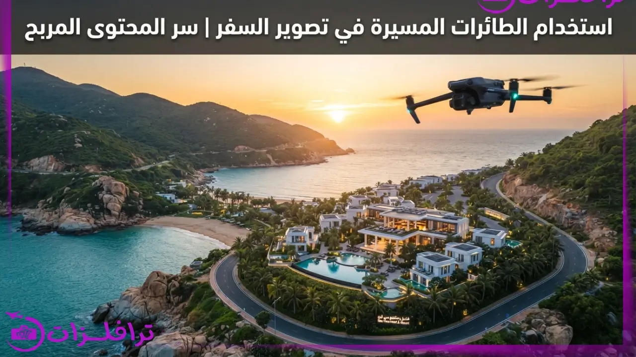 استخدام الطائرات المسيرة في تصوير السفر| سر المحتوى المربح استخدام الطائرات المسيرة في تصوير السفر